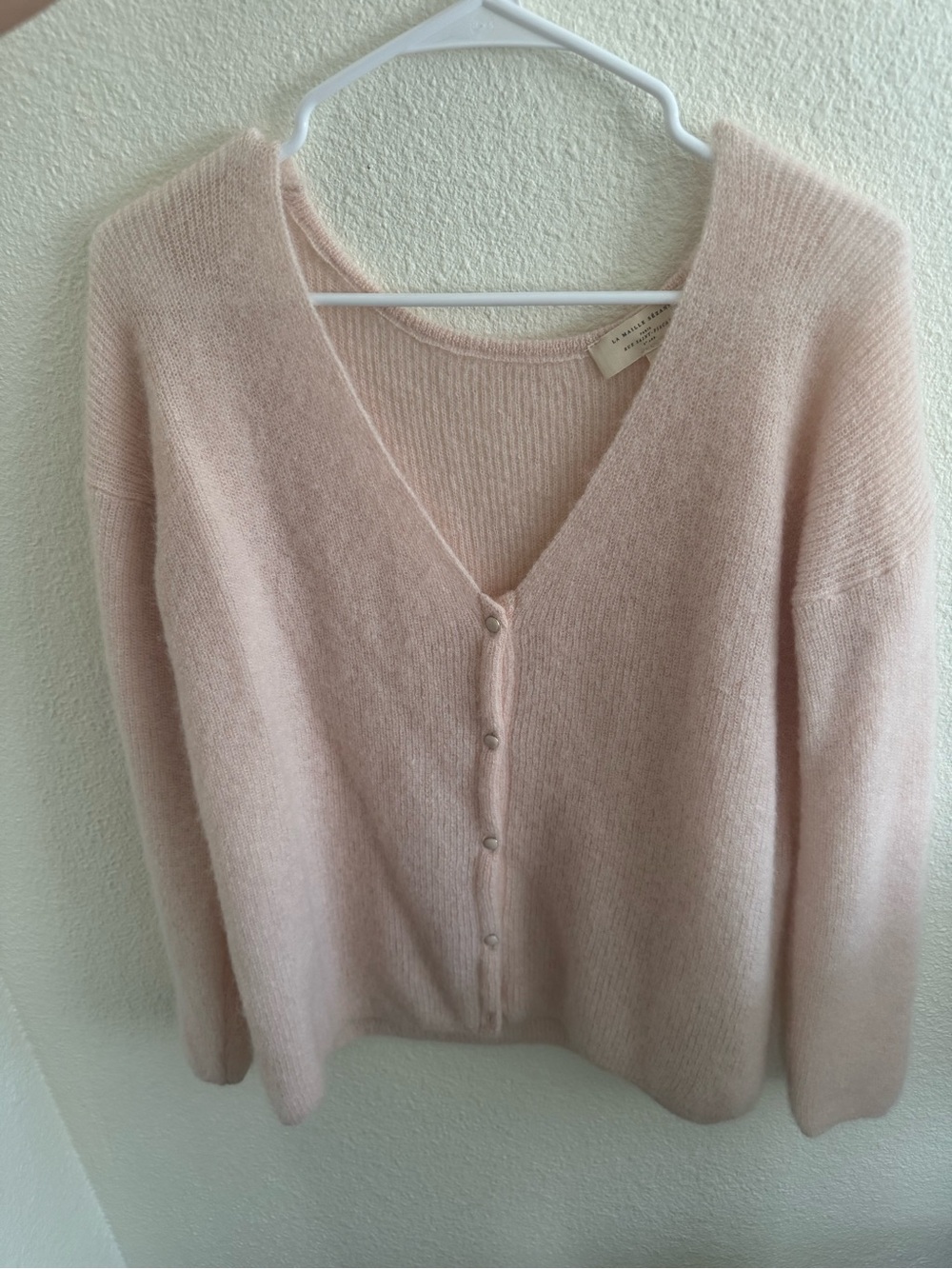Sezane Barry Cardigan Light Pink Cardigan